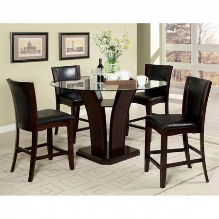 MANHATTAN III ROUND COUNTER  HT. TABLE + 4 CHAIRS CM3710PT-GROUP